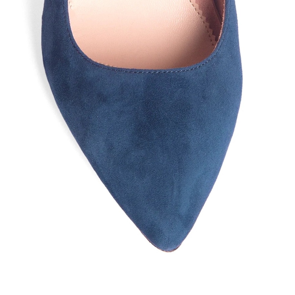 NWOT Ally Shoes Noble Suede Lower Block Heel | women’s size: 38.5 C | navy - Picture 4 of 15